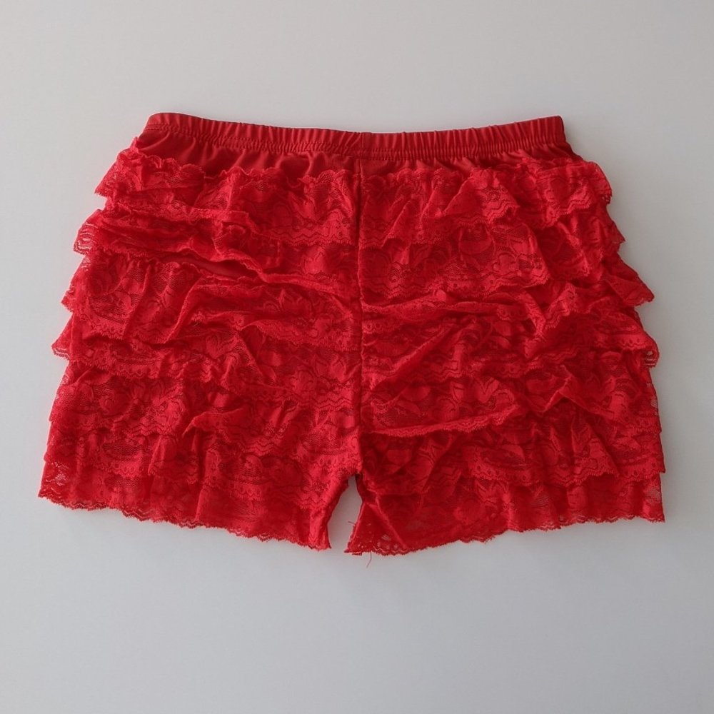 ❤️ red ACDC rag bloomer mini shorts drawers ❤️